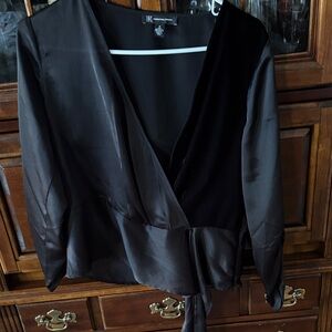 INC International Concepts Black Blouse